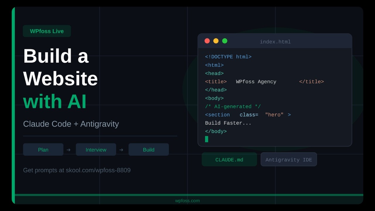 Build a Website with AI (Claude + Antigravity) Step-by-Step - YouTube