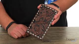Ariat Floral Embossed with Buckstitch Lace Rodeo Wallet SKU: 9109706