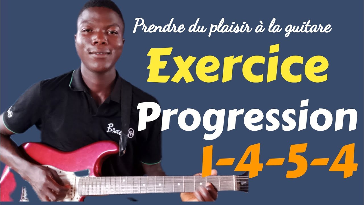 Exercice de progression 1- 4-5-4 à la guitare pour les débutants