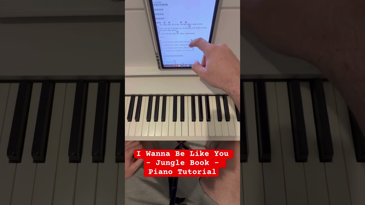 I Wanna Be Like You - Jungle Book - Piano Tutorial 