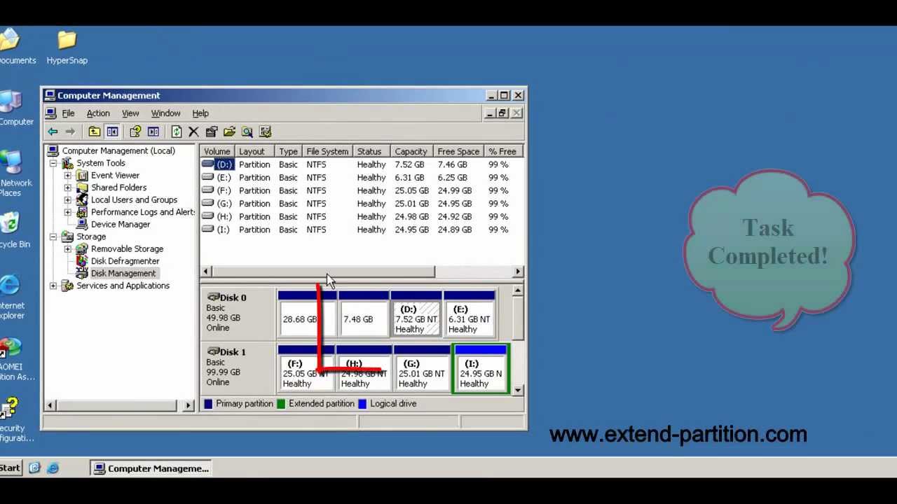 Increase System Partition in Windows 2003 without Rebooting.mp4
