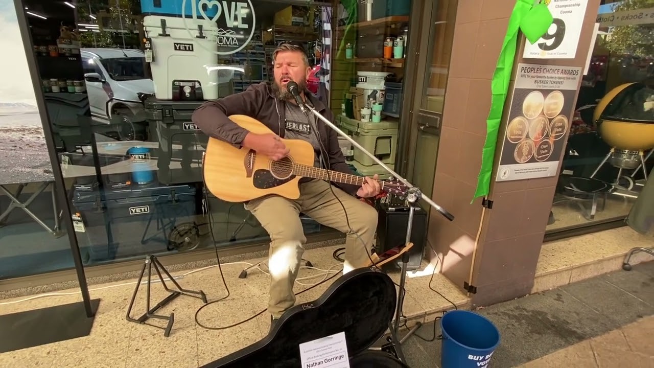 Nathan Gorringe at the 2024 ANBC Cooma Busking Championships
