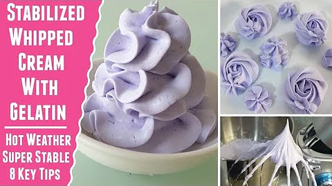 Stable Whipped Cream with Gelatin | Cake Cream Frosting | Stabilized Whip Cream using gelatin