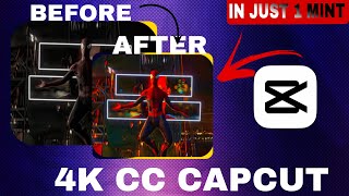 4K CC Quality Tutorial In Capcut | 4K  Edit Tutorial | Capcut Edit Tutorials ANY CLIPS ANIME VIDEO  screenshot 2