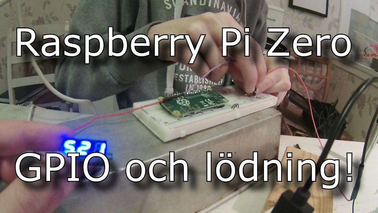 Raspberry Pi Zero - GPIO-pins och test! - YouTube