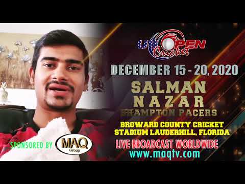 SALMAN ZAFAR CANADIAN NATIONAL PLAYER WILL BE A PART OF US OPEN CRICKET 2020