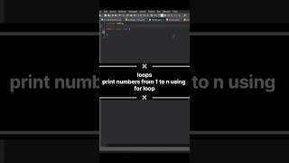 print numbers from 1 to n using loops#viralvideo #youtube #java #views #coding #viralshorts #my#code