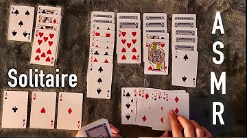 😴 ASMR Card Game Solitaire ♠️ | Relaxing Clicky Whispers & Soft Shuffling Sounds