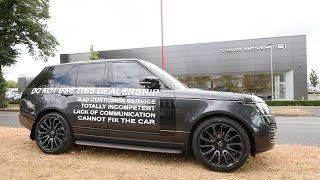 Land Rover Wrapped In Complaint Put Outside Dealership Land Rover Wrapped In Complaint Put Outside Dealership
