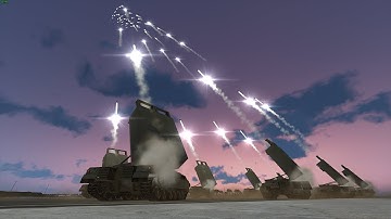 Testing M270 MLRS (Multiple Launch Rocket System) on Tanks in Arma 3