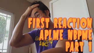 First Reaction APMLE NBPME Part 1 Result!