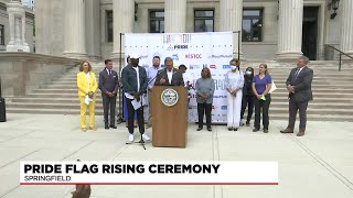 Pride flag raising event held in Springfield