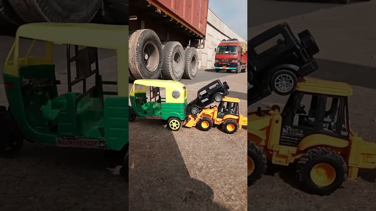 RC JCB vs Remote Control Thar New High Speed Car Testing