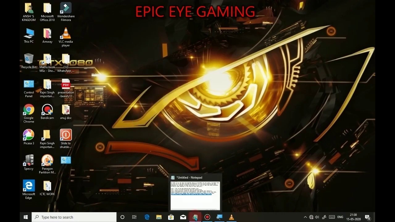 HOW TO APPLY GOD MODE AND REPRESENT IT AS AN ICON ON DESKTOP😄😎 YouTube