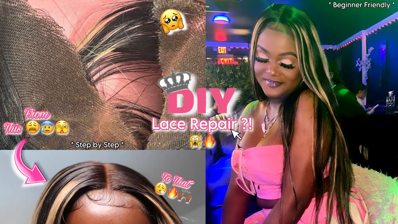 HOW TO FIX Torn / Ripped Lace On A Wig 🔥 Quick And Easy Hack Beginner