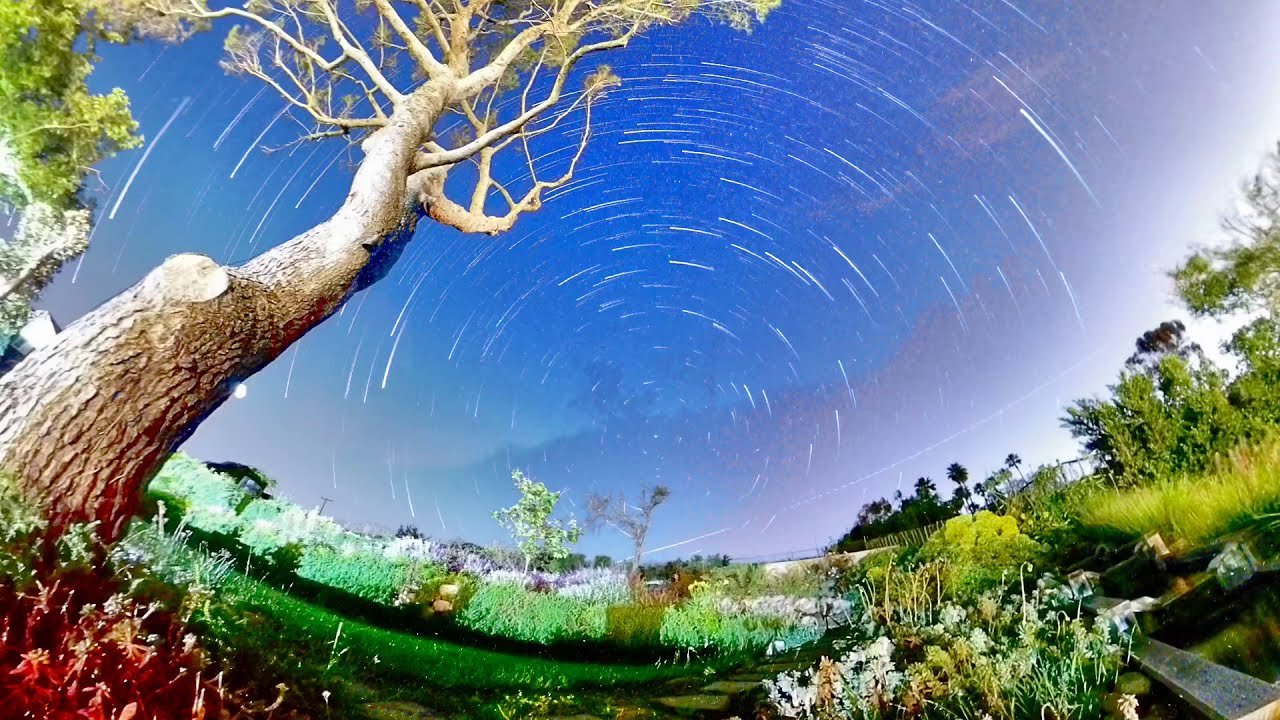 Night time Insta360 One R Star Trails Timelapse Time Lapse