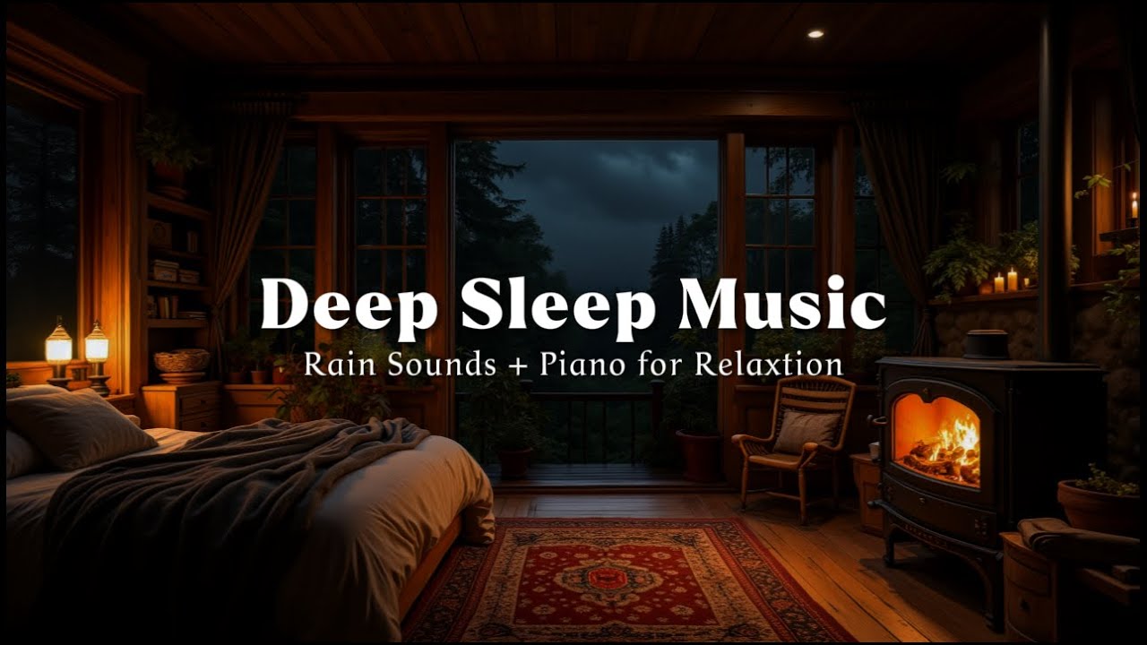 Deep Sleep Music | Relaxing Rain and Piano for Stress Relief and Unwinding