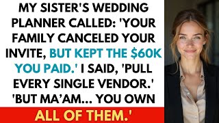 The Wedding Planner Told Me: My Family Canceled My Invite — But Kept the $60K I Paid.