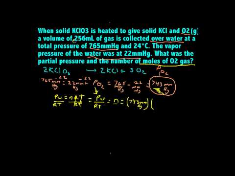 Partial pressure and the ideal gas law