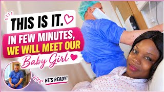 This is it... ❤️ In a few minutes, we'll meet our baby girl