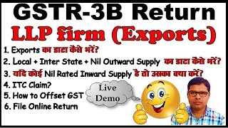 How to File GSTR3B for LLP Firm | GSTR-3B Online Return | By The Accounts