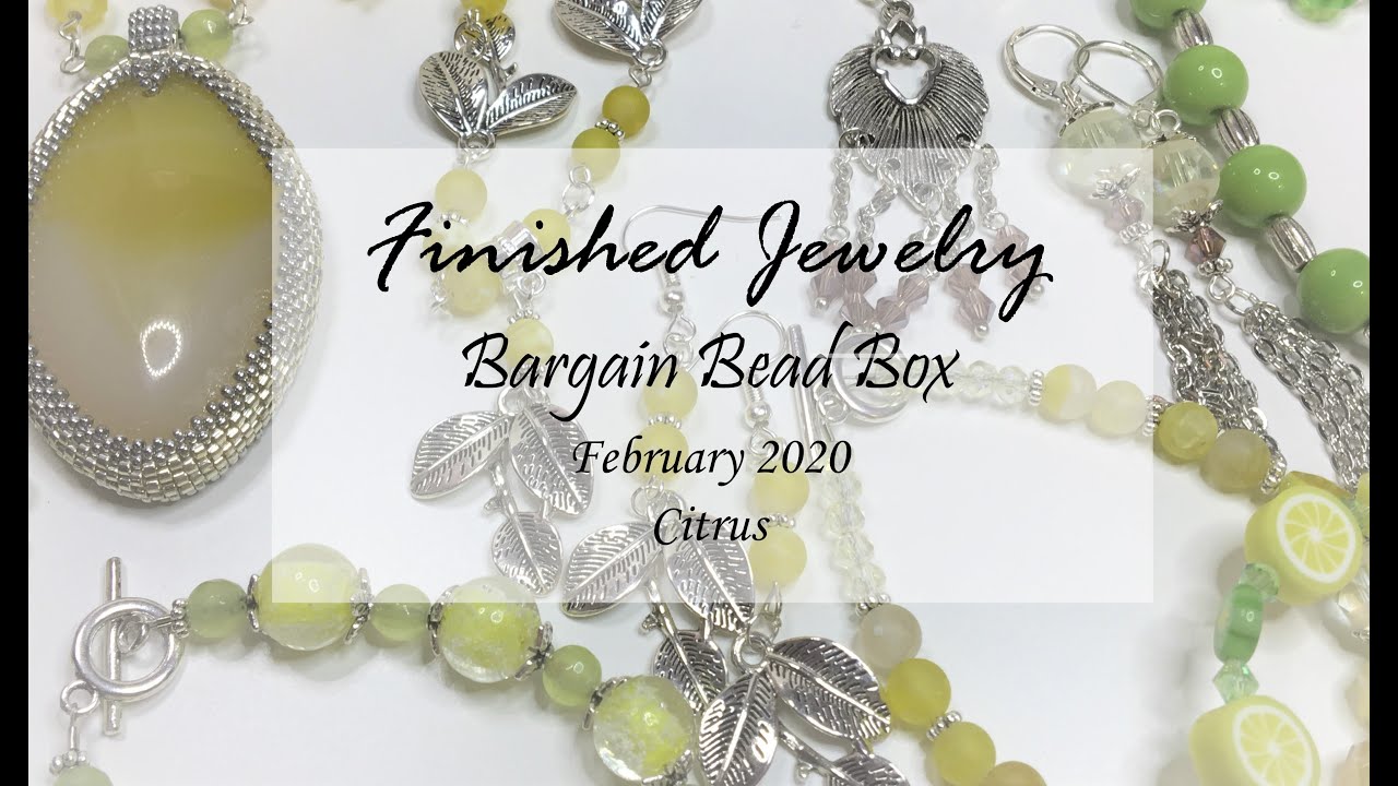 Finished Jewelry, Bargain Bead Box February 2020 "Citrus" YouTube