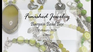 Finished Jewelry, Bargain Bead Box February 2020 'Citrus'