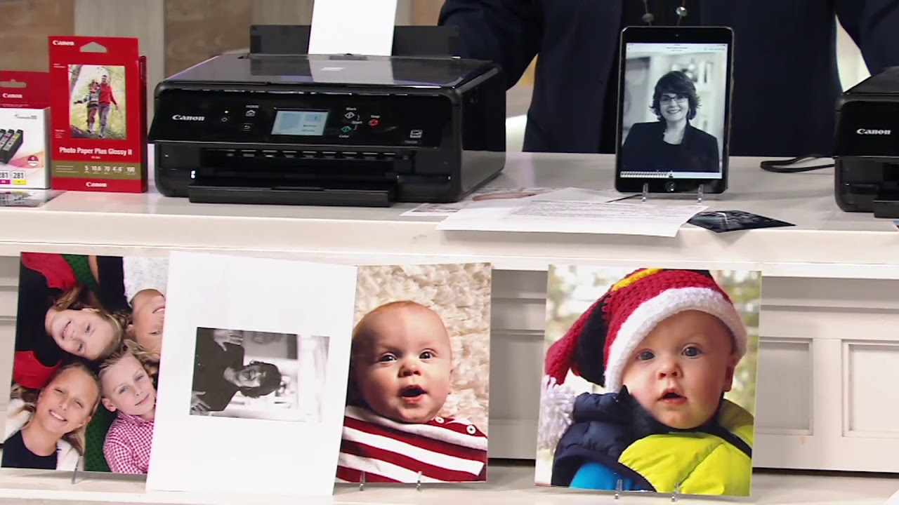 Canon PIXMA TS6120 Wireless Printer, Copier Scanner with 100-Pack Paper on QVC