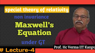 Ep-4 Non invariance of Maxwell