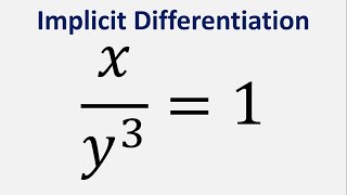 Implicit Differentiation : x/y^3 = 1