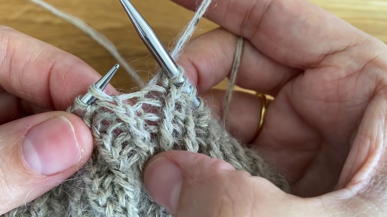 Twisted Rib knitting k1tbl, p1 YouTube