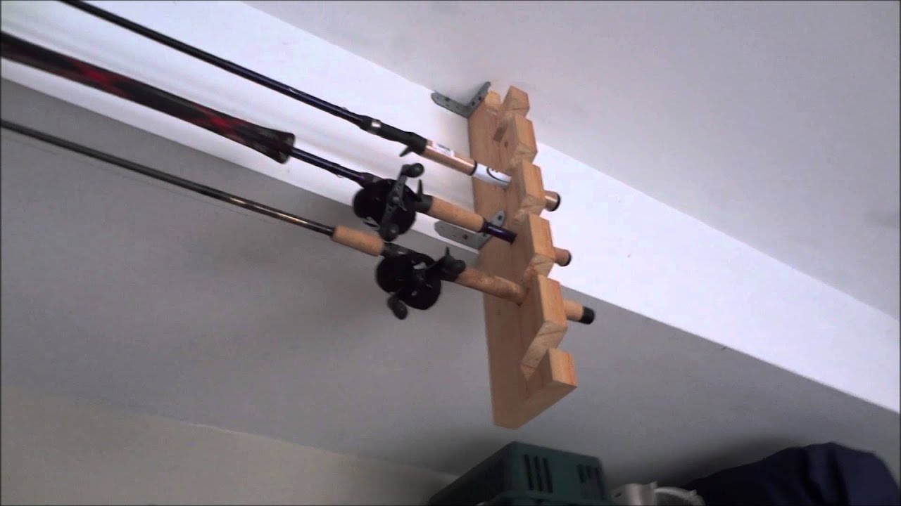 DIY Fishing Rod Holder From Materials Laying Around The 