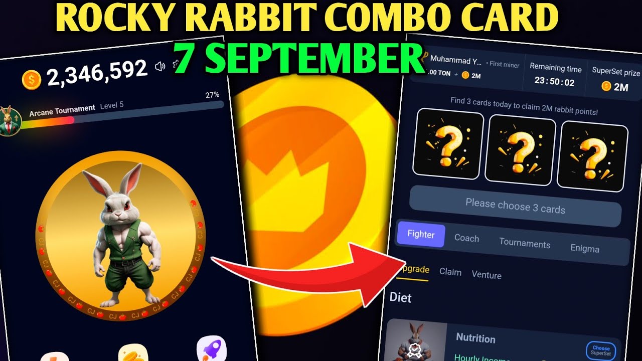 7 SEPTEMBER ROCKY RABBIT DAILY COMBO | SUPERSET ROCKY RABBIT CARD TODAY ...