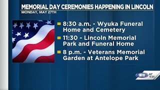 Memorial Day ceremonies happening in Lincoln