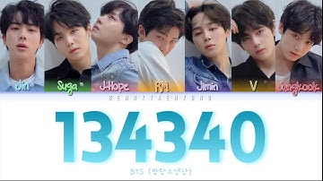 BTS (방탄소년단) - ‘134340’ (Han/Rom/Eng Colour Coded Lyrics)