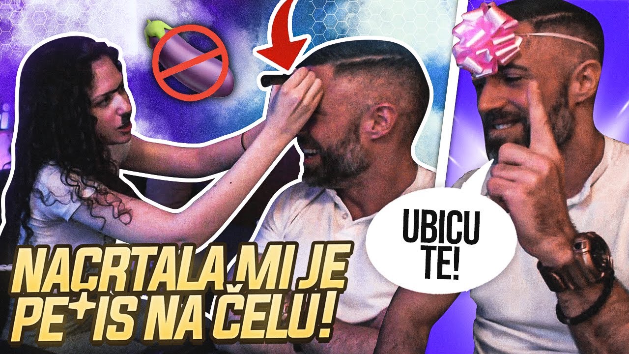 Nacrtala mi je PE*IS na CELU! 🍆 Ubicu je? 🤬 Igramo BoomBoomBallon u crtanje po FACI - Shatzy i Tuti