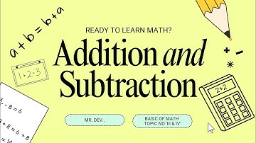 "Addition & Subtraction" सीखने का आसान तरीका! By Dev.. #maths #Dev..sir #Dev_stydyhub #education  