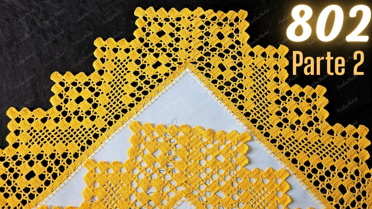 Parte 2 | Te enseño a tejer esta hermosísima orilla para tus servilletas o manteles | Puntilla 802