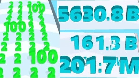 Lets Play Safisfying And Relaxing Additional Math Gameplay - Merge Number Run Vs Number Run Shooting