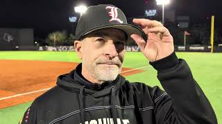 Coach Dan McDonnell talks after their Friday night loss to the Pitt Panthers