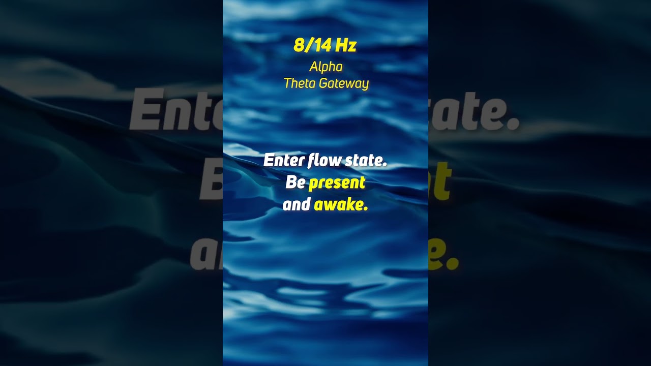 8-14 Hz Alpha waves for deep focus & calm. 