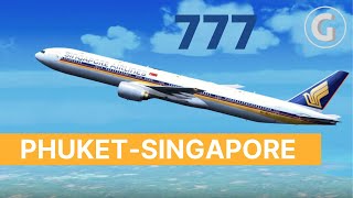 [FSX] Singapore 777-300 flight from Phuket to Singapore | PMDG/POSKY 777