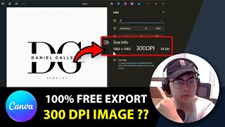 How to get 300 dpi image in canva (100% Free , no canva pro)