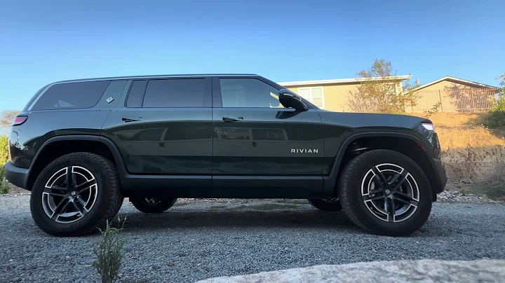Rivian Air suspension lowest to highest demonstration