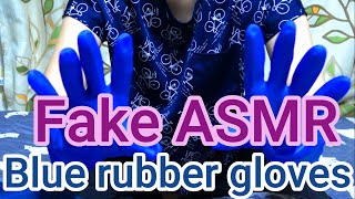 【ASMR】青いゴム手袋でおふざけマッサージ　Blue rubber gloves　#80