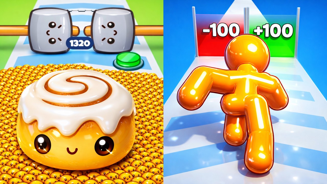 Food Run vs Tall Man Run – Relaxing Satisfying SpeedRun Gameplay