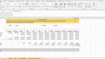 Create Forecast Models in Excel Part 2