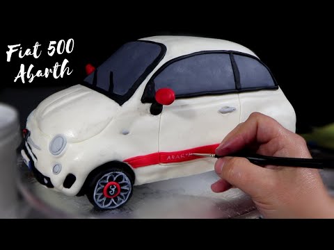 Torta a Forma di Macchina - Fiat 500 Abarth