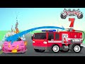 Wheelcity - The Fire Truck RED The Tow Truck Hook win in a Race! New Kids Video - Episode #7