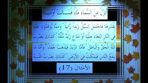 القرآن الكريم سورة الرعد الأية 17 قراءة السديس.wmv